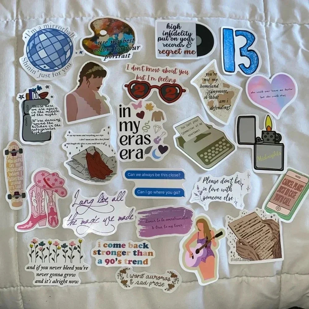 💚2/$15 pack of 25 Pop Culture/Taylor Swift Boho/Bohemian 1.5-3.5Inch Aesthetic